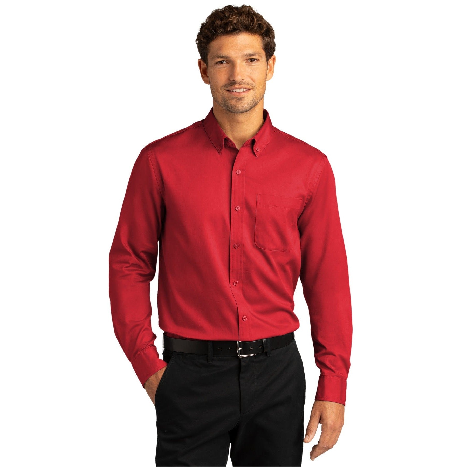 Port Authority-Port Authority® Long Sleeve SuperPro React™ Twill Shirt. W808-MedTech-10